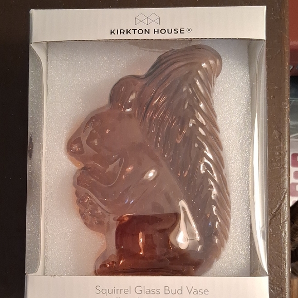 SQUIRREL GLASS BUD VASE - Picture 1 of 3